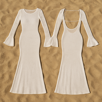 ROSAL.® Backless Long Sleeve Dress