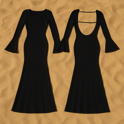 ROSAL.® Backless Long Sleeve Dress